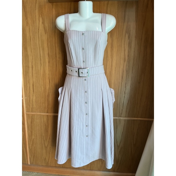 Váy đầm elise hồng đai eo thanh lý