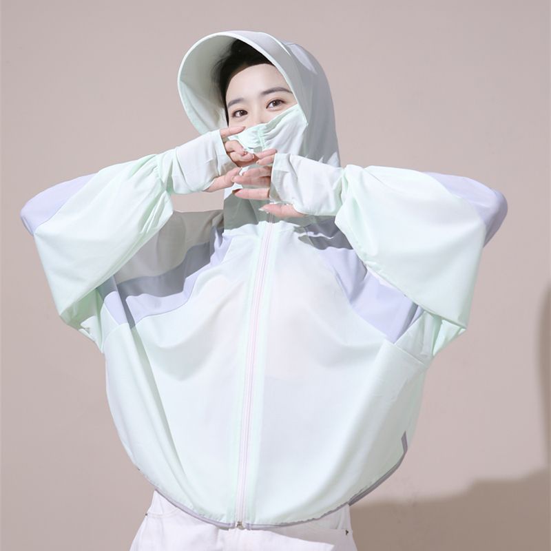 Áo Chống Nắng Bằng Lụa Lạnh Mỏng Thoáng Khí Phong Cách Mới Cho Nữ