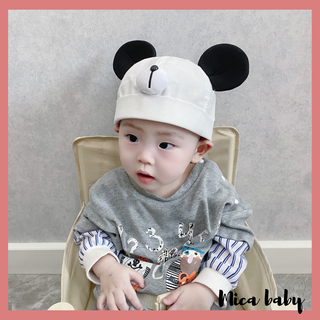 Mũ bucket trẻ em kiểu dáng chụp đầu hình tai chuột Mickey đáng yêu cho bé MH237 Mica baby
