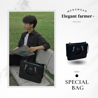   MENSWEAR ELEGANT FARMER  Túi xách kết hợp túi đeo chéo hoạ tiết phong cách Hàn Quốc  EF 04 . 