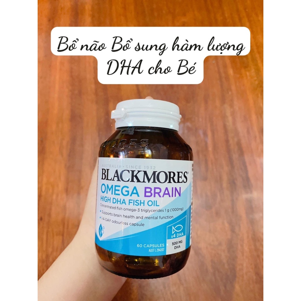 Viên bổ sung omega cho não - Blackmores Omega Brain High DHA Fish Oil 60 viên