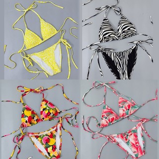 Set bikini đi biển tam giác hai mảnh có mút nhiều màu sắc m116