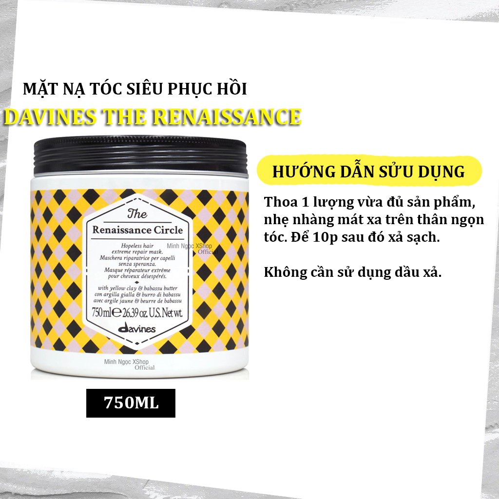 Mặt nạ tóc siêu phục hồi Davines The Renaissance Circle 750ML