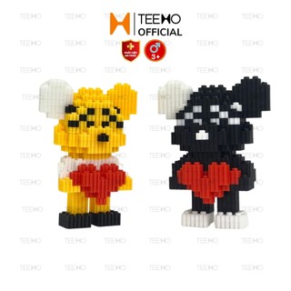 Mô hình lắp ráp gấu bearbrick mini lắp ráp 3d cute Teemo LG 51