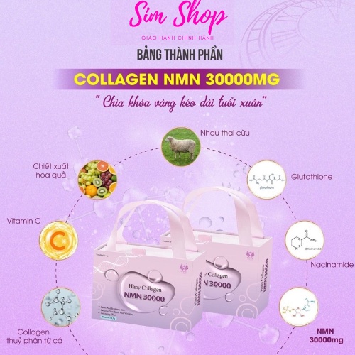 Collagen Hany NMN 30000 Mờ nám,đẹp da,đẩy lùi lão hóa,tăng cường nội tiết tố Simshop102 30 gói | BigBuy360 - bigbuy360.vn