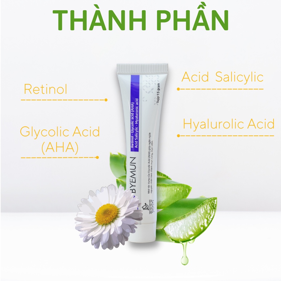 Kem gel bôi mụn Feelex ByeMun thành phần tự nhiên, an toàn, hiệu quả nhanh - Tuýp 15gram