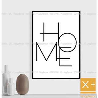 Tranh treo tường chữ HOME, Tranh treo tường hiện đại tối giản, tranh Xingdecor.
