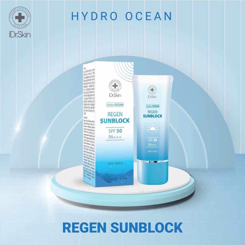 [iDr.Skin Chính Hãng] Kem chống nắng cho da mặt SPF 50 PA+++ iDr.Skin Hydro Ocean 30ml