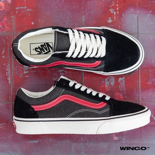 ( Giày Chính Hãng ) Old Skool Washed Black Red