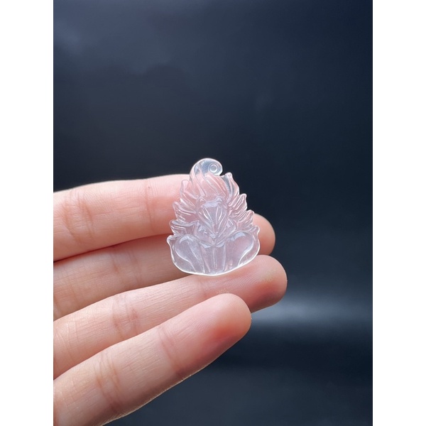 Mặt dây chuyền hồ ly thạch anh trắng