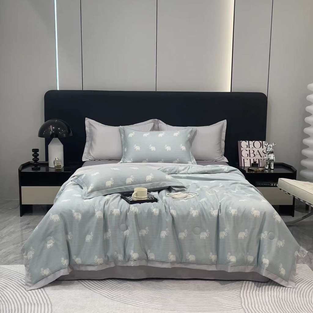 Chăn mền hè lụa thái tencel sang trọng siêu mềm mát 2mx2m2