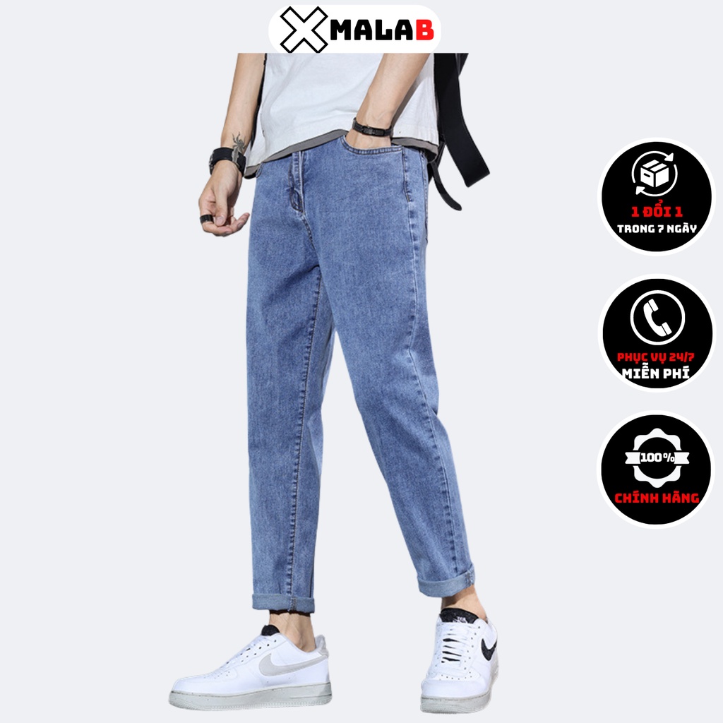 Quần jean baggy nam XMALAB ống suông ống rộng kiểu dáng hàn quốc hottren 2023, quần bò baggy nam dáng rộng B010