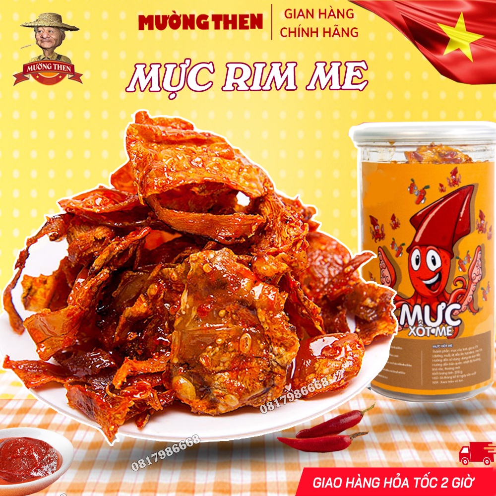 Mực Khô Rim Me Đặc Biệt Vị Chua Ngọt Cay 200G Đồ ăn Vặt Khô Ngon Giá Rẻ