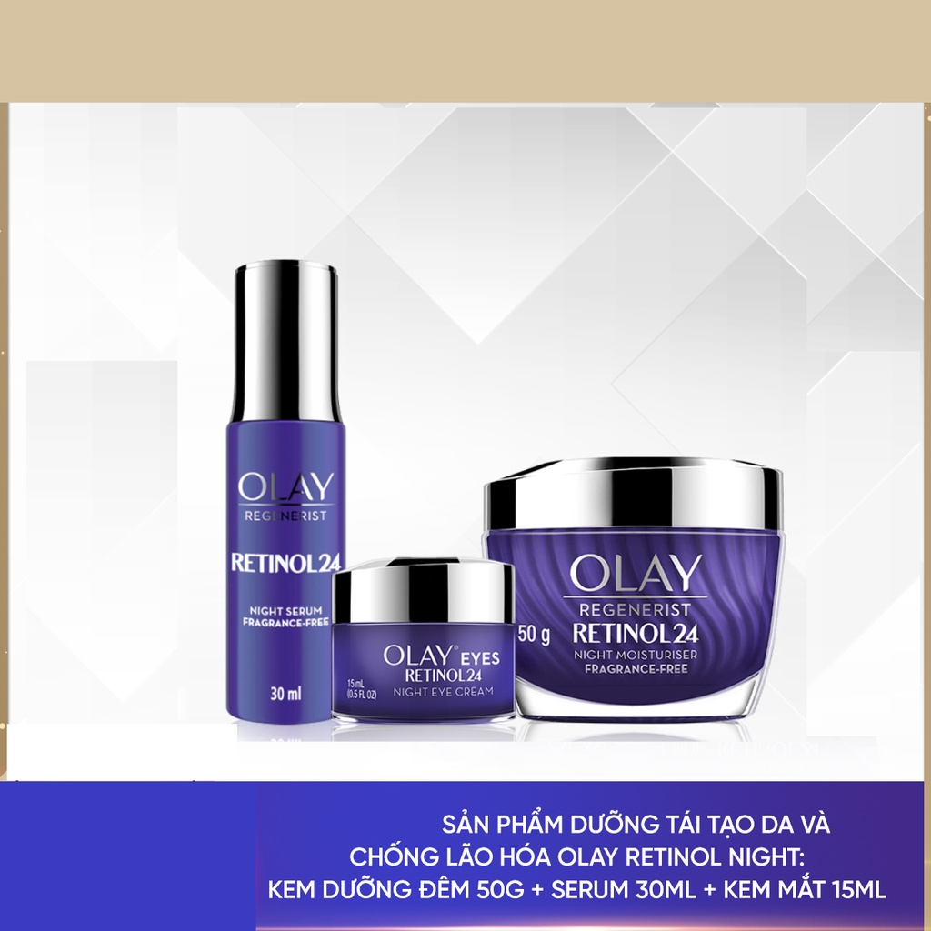 Dưỡng chất tái tạo da và chống lão hóa Olay retinol Công thức không chứa hương liệu và màu nhân tạo, nhanh chóng hấp thụ