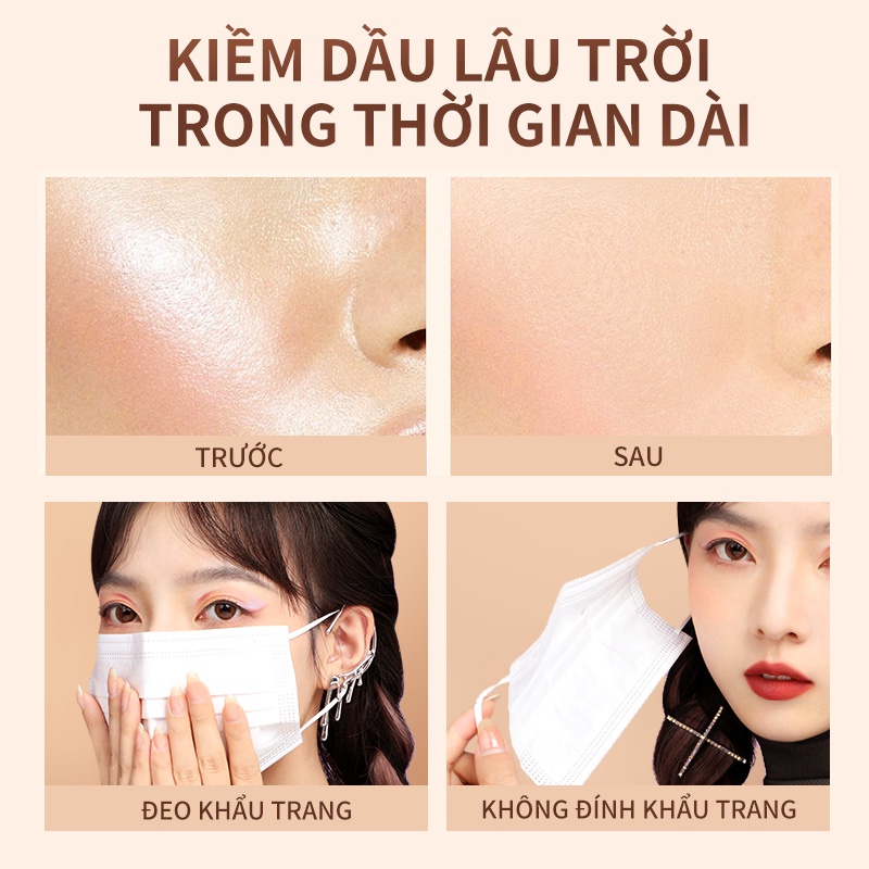 Phấn phủ FOCALLURE trang điểm giúp kiềm dầu tối đa chuyên dụng 10g