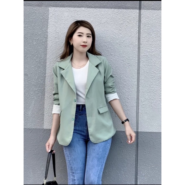 Áo khoác blazer phong cách vest không đệm vai thời trang thanh lịch 4YOUNG AVD0712