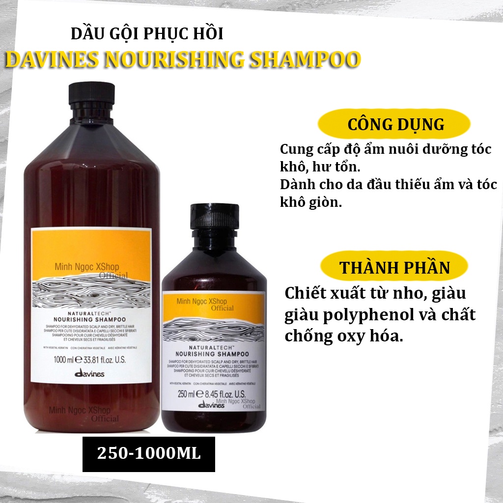 Dầu gội Davines Naturaltech Purifying - Energizing - Renewing - Nourishing 250ML - 1000ML