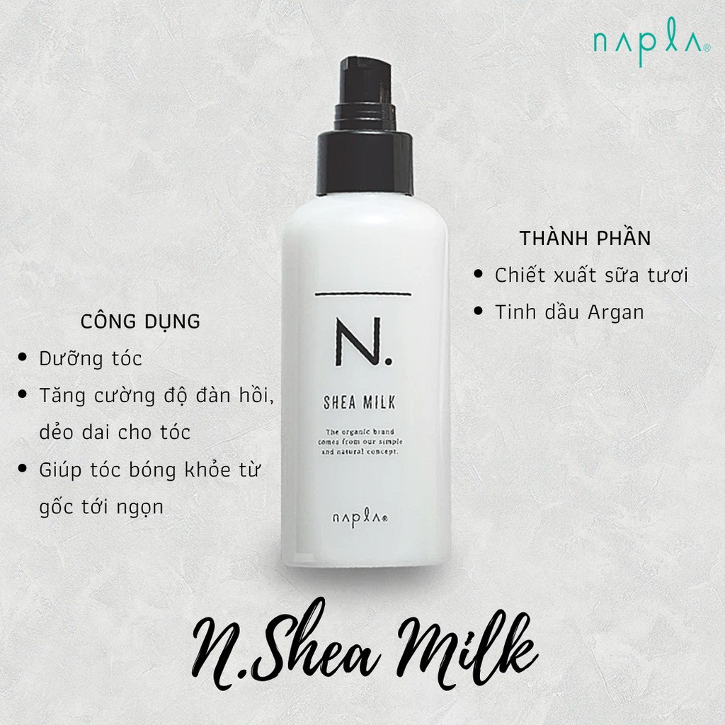 Sữa dưỡng tóc xả khô Napla N. Shea Milk 150ML chính hãng