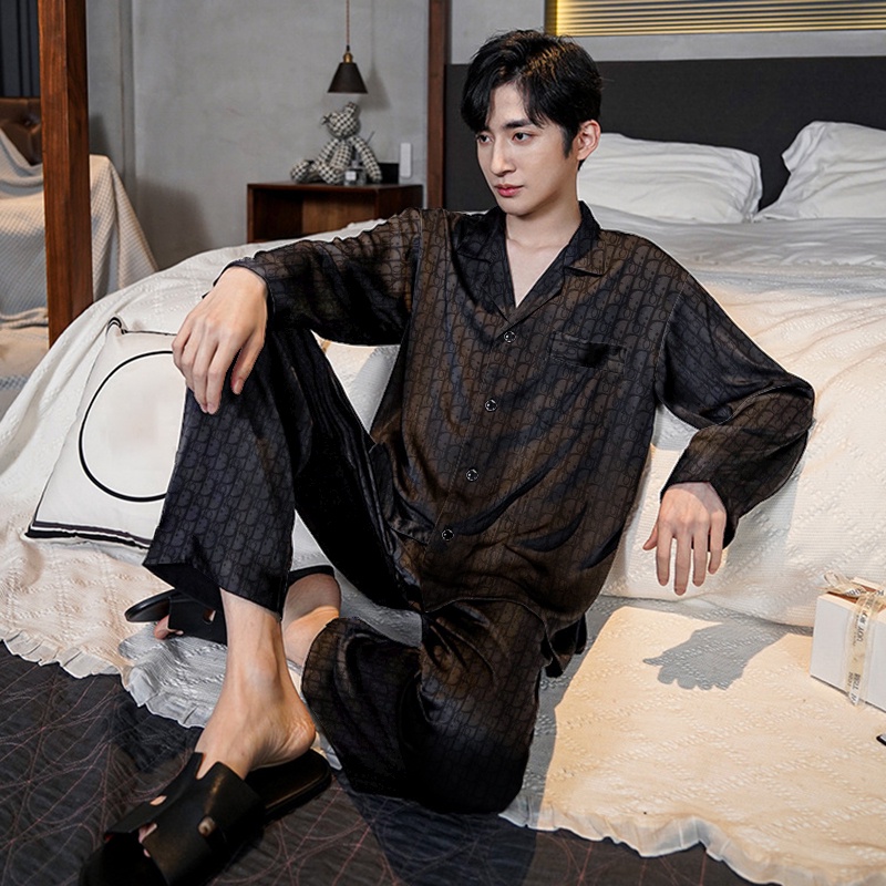 BỘ PIJAMA NAM NỮ, BỘ NGỦ LỤA CAO CẤP HOA VĂN DIO MỀM MẠI THOÁNG MÁT