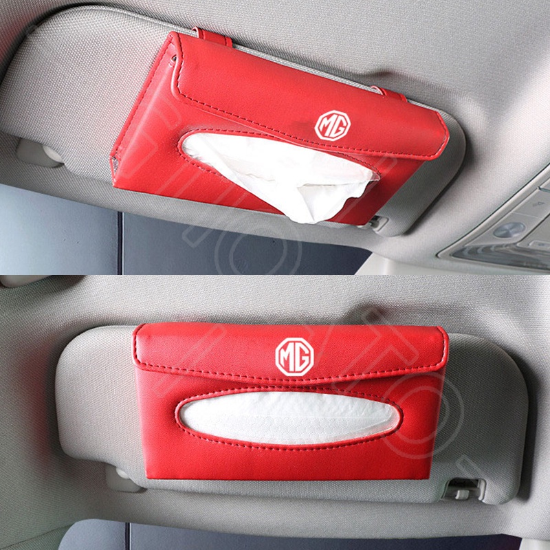 GTIOATO Tấm Che Nắng Ô Tô Hộp Đựng Khăn Giấy Ô Tô Da HộP ĐựNg GiấY TrêN Xe Ô Tô HộP ĐựNg GiấY ĂN TrêN Ô Tô HộP ĐựNg Đồ TrêN Ô Tô Phụ Kiện Xe Hơi Cho MG MG5 EP ZS 5 HS