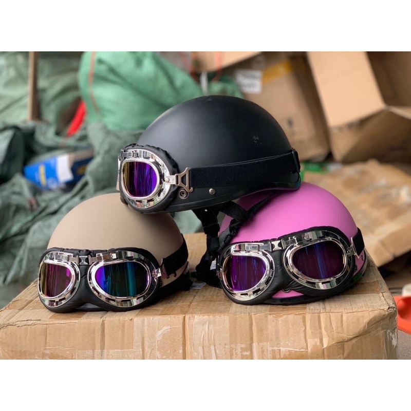 Mũ bảo hiểm Vep, hd loại đẹp,mũ phượt có kính