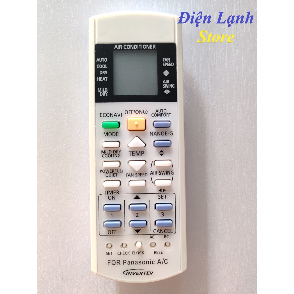Remote máy lạnh Panasonic Inverter 410. (Tặng kèm cặp pin).