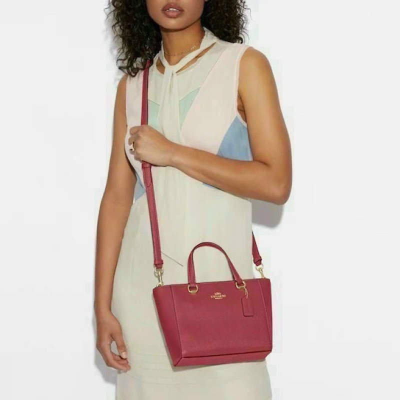 Túi xách Coach Alice Satchel màu hồng mận
