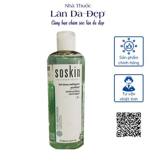 Gel rửa mặt Soskin Gentle Purifying Cleansing Gel sạch sâu kiềm dầu 250ml