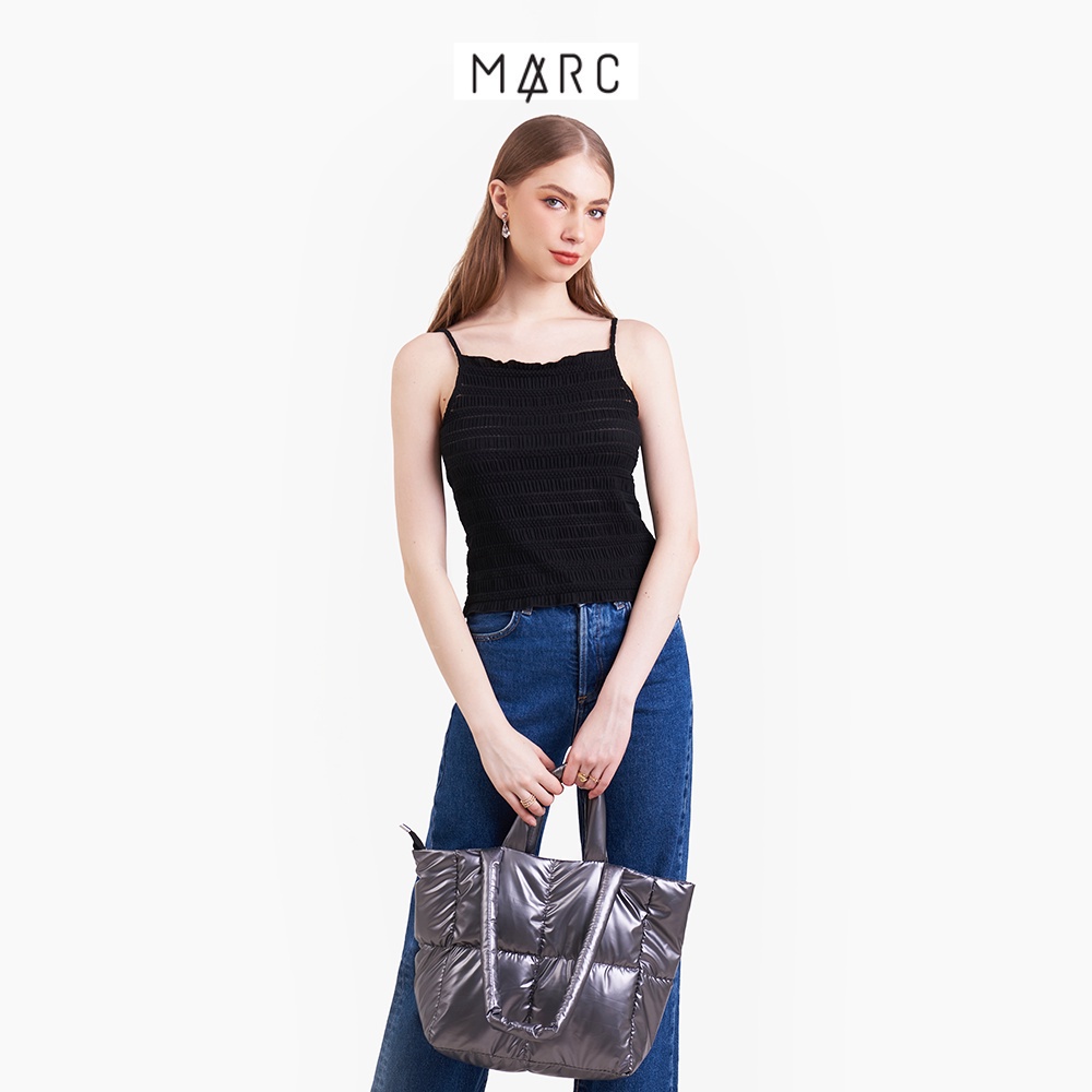 Áo 2 dây nữ MARC FASHION thun form ôm cuốn biên cổ và lai FALT093522