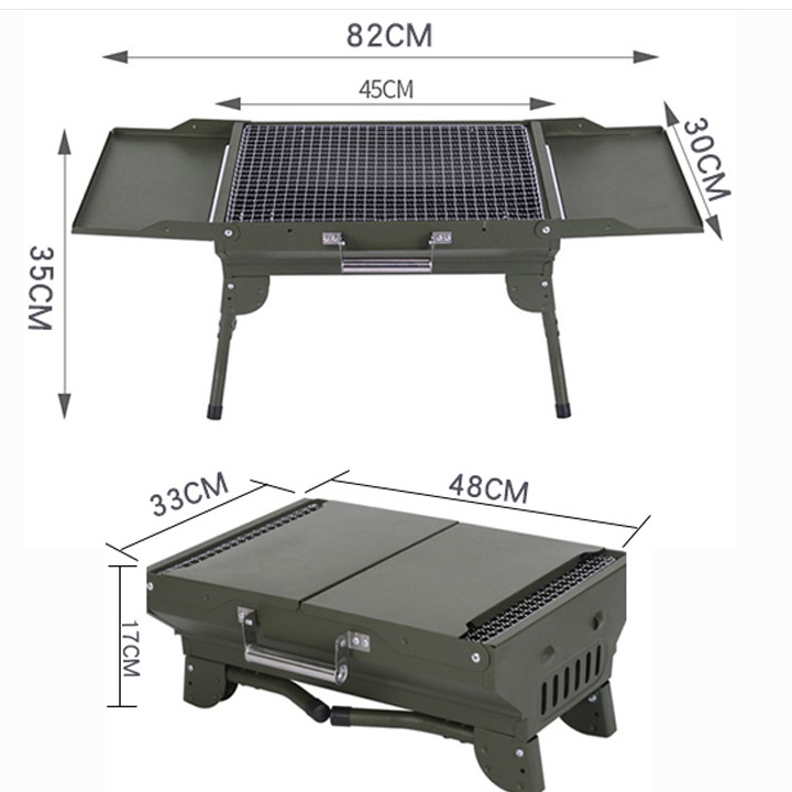 Bếp nướng than hoa gấp gọn đi Picnic du lịch tiệc BBQ dã ngoại quai xách tiện lợi | BigBuy360 - bigbuy360.vn