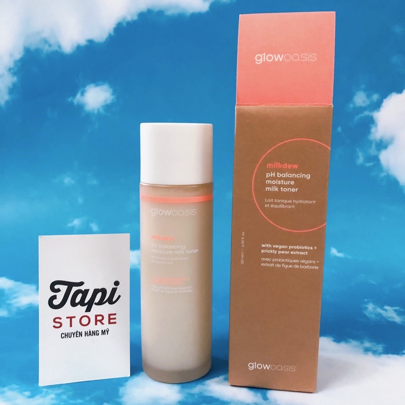 Toner dưỡng ẩm cân bằng độ pH Glowoasis Milkdew pH Balancing Moisture Milk Toner