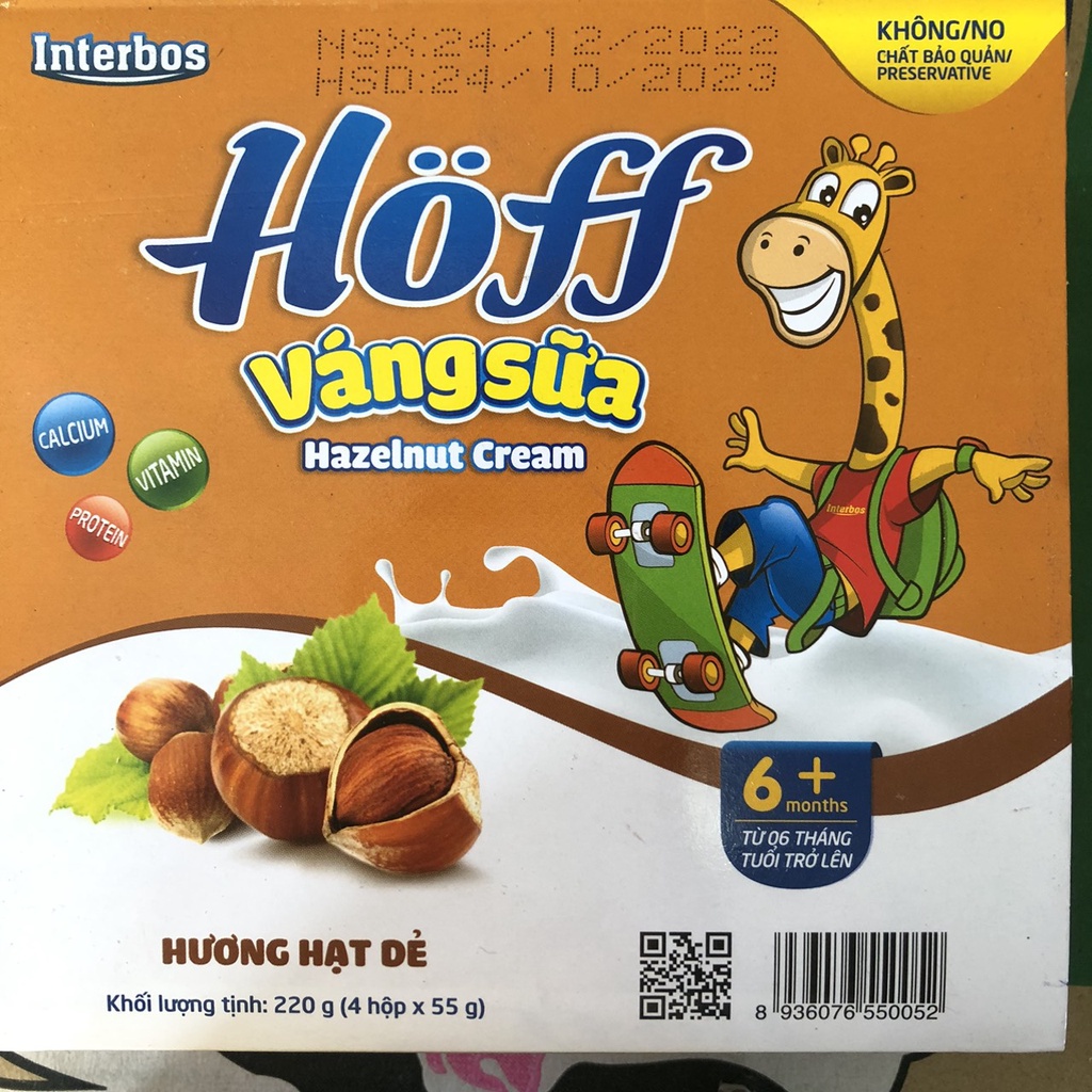 Váng Sữa HOFF Cho Bé 6+ 4 Vị