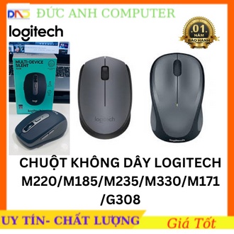 Chuột Không Dây LOGITECH M220/M185/M187/M235/M330/M171/G308, Hàng Nhập Khẩu, Bảo Hành 12 Tháng, Mouse Wireless, TẶNG PIN | BigBuy360 - bigbuy360.vn