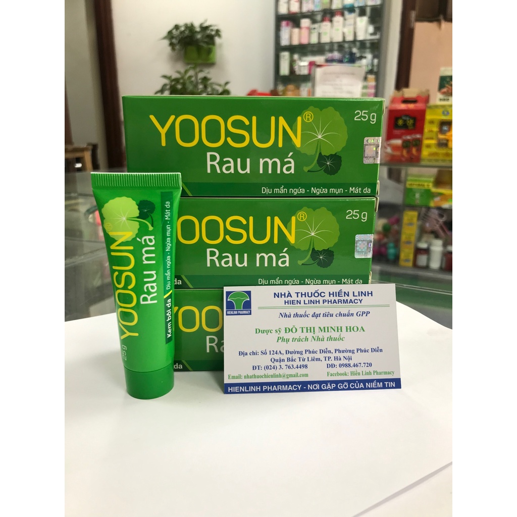 Kem Yoosun rau má dịu mẫn ngứa, ngừa mụn, mát da tuýp 25g