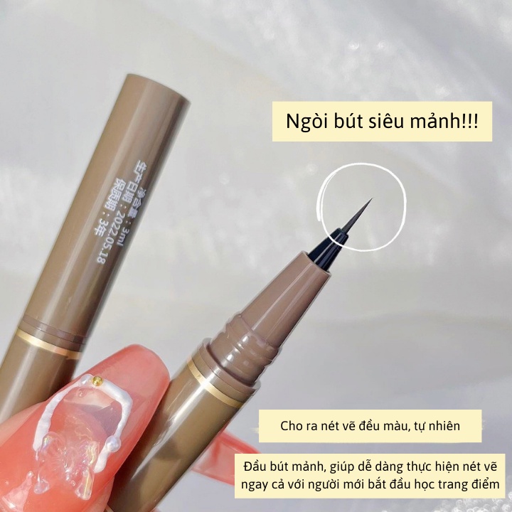 Bút Kẻ Mắt Merssitin Nội Địa Trung, Bút Kẻ Nước Eyeliner Makeup, Ngòi Siêu Mảnh 0,01mm, Bền Màu, Lâu Trôi