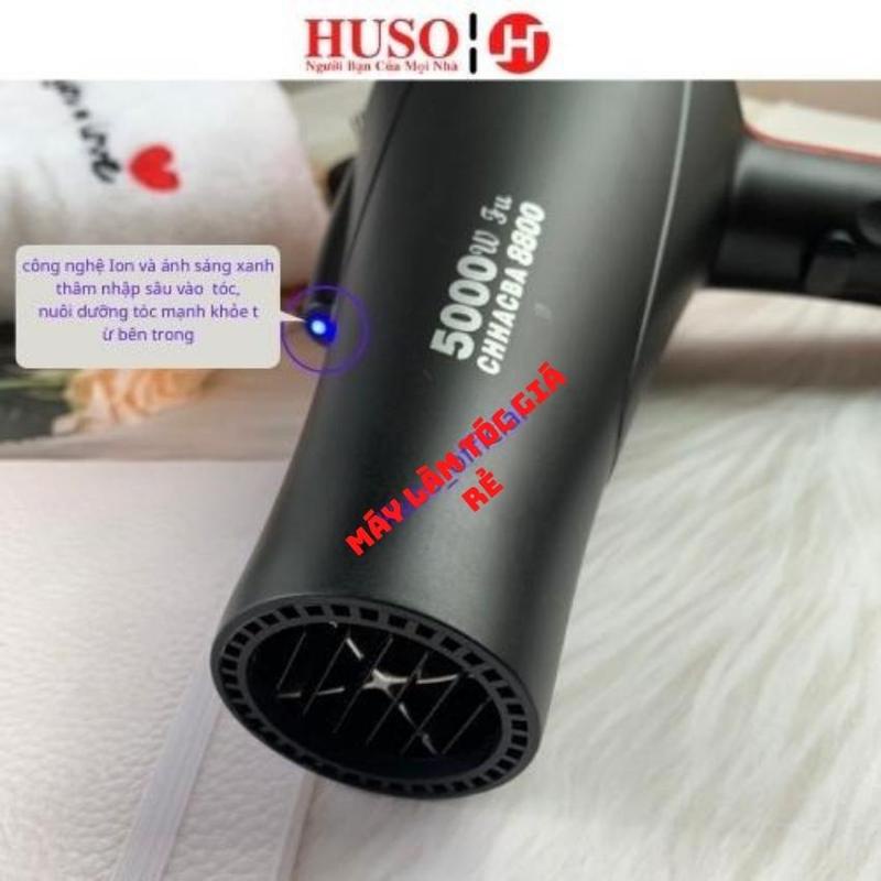 Máy sấy tóc công suất lớn 5000W, máy sấy tóc 2 chiều nóng lạnh có ánh sáng xanh dây dài 2m chuyên dùng cho salon