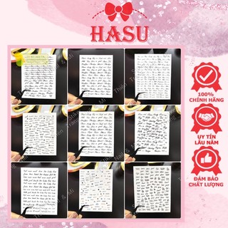 Stiker chữ và hoa nhiều mẫu