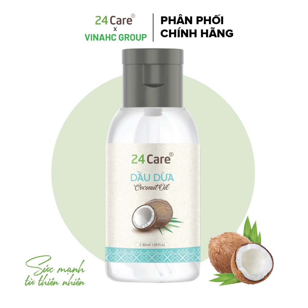 Dầu nền 24care nguyên chất thiên nhiên 60ml - Dưỡng da, dưỡng tóc, nguyên liệu nguồn gốc từ thiên nhiên