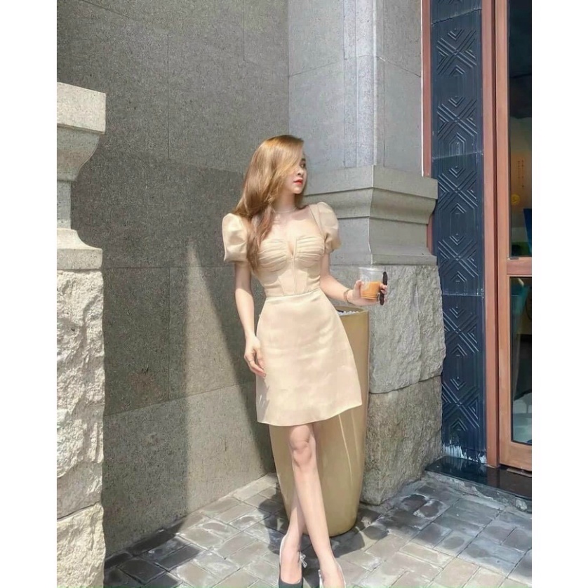 (Fom: <55kg) Đầm Nude Cổ Vuông Váy Công Chúa Nữ Tính, Đầm Công Chúa, Dự Tiệc, Thường Ngày, Ăn Cưới, Dã Ngoại JL31 | BigBuy360 - bigbuy360.vn