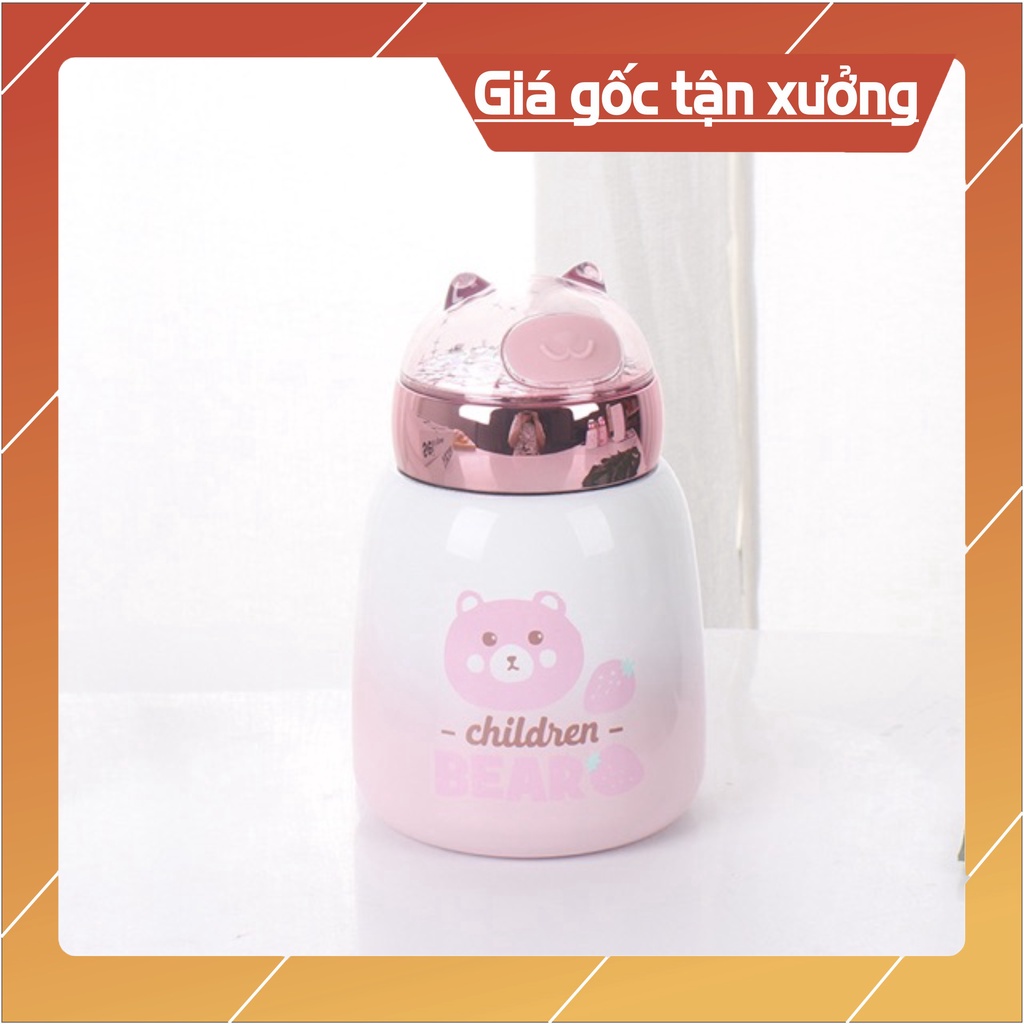 Bình giữ nhiệt heo hồng 350ml dễ thương