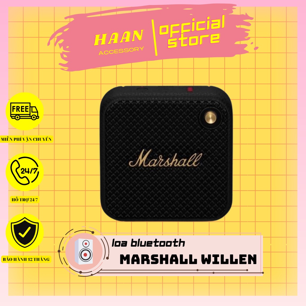 Loa BLUETOOH MARSHALL WILLEN - Full box nguyên seal 100% -Bảo hành 12 tháng, lỗi 1 đổi 1