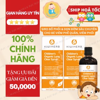 [DATE 2026-2027][CHÍNH HÃNG][NEW ZEALAND] SIRO BỔ PHỔI DỌN ĐỜM KIWIHERB CHILDREN'S ORGANIC LUNG CLEAR SYRUP 100ML