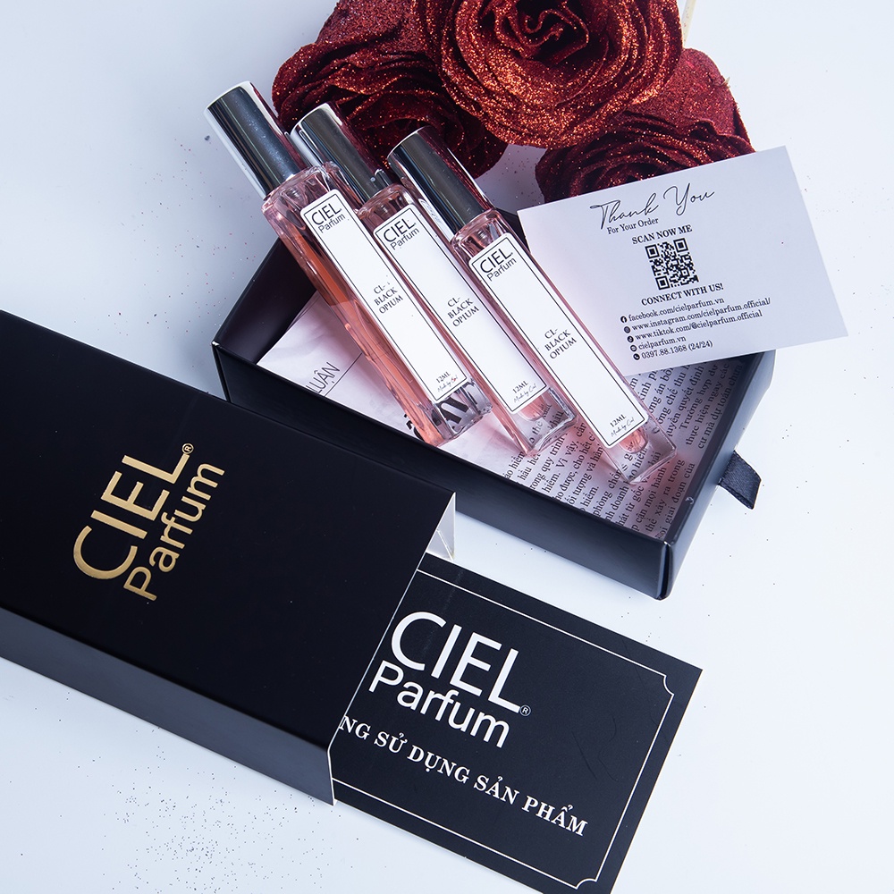 Nước hoa nữ CL BLACK OPIUM chính hãng cao cấp CIEL Parfum 12ml phong cách ngọt ngào, bí ẩn, quyến rũ và đầy mê lực