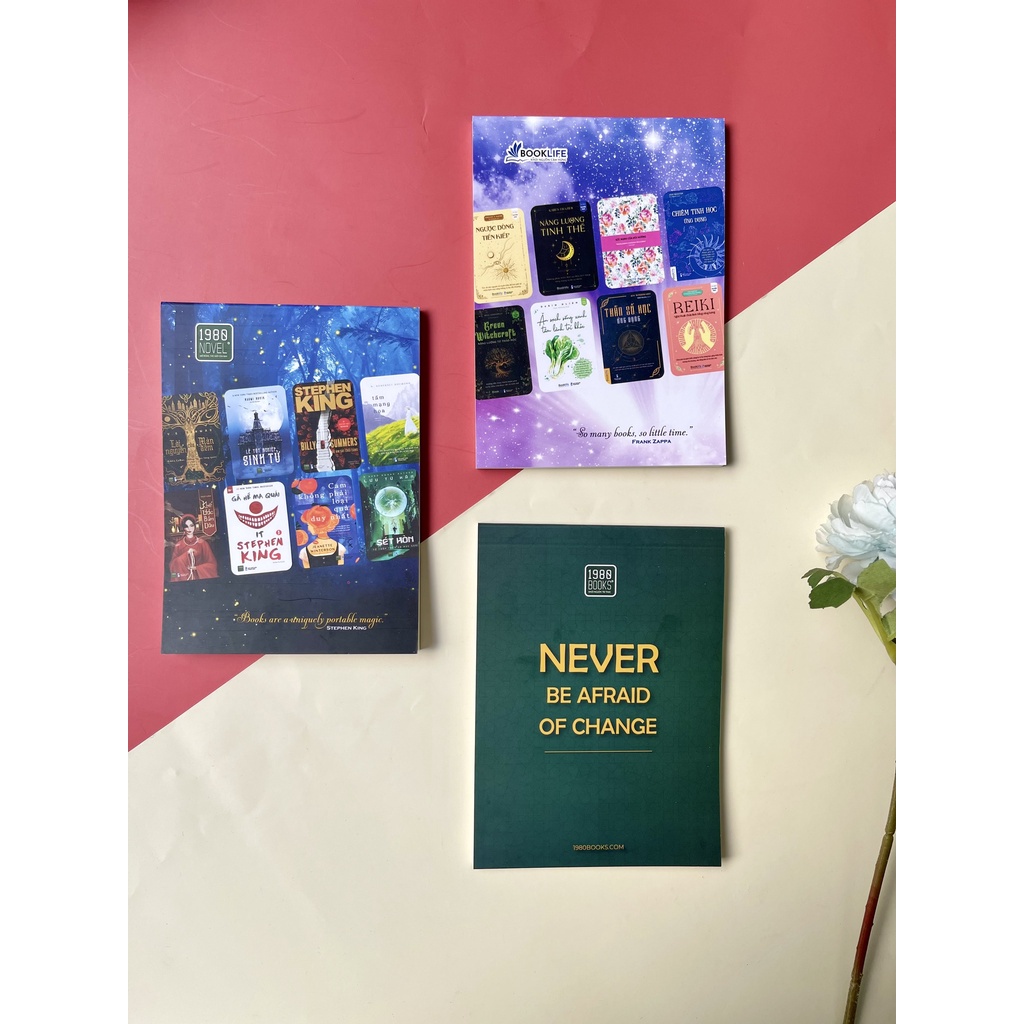 Book Gift - Sổ Tay 1980books: Novel / Booklife / Never Be Afraid Of Change - Ngẫu nhiên