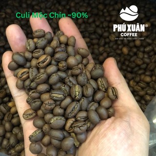 10kg cà phê culi robusta mộc nguyên chất buôn ma thuột phú xuân coffee - dành cho quán pha phin pha máy