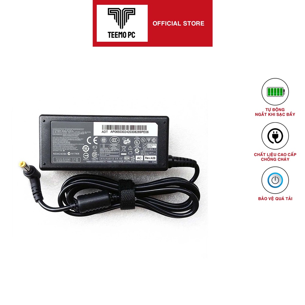 Sạc Cho Laptop Acer Aspire V3-331 | Adapter Acer V3-371 - Hàng Zin New Seal TEEMO PC TEAC97