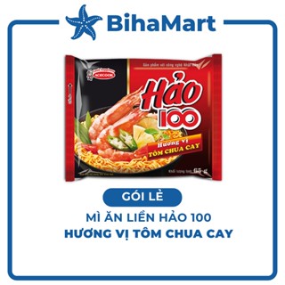 [GÓI LẺ] - ACECOOK - Hảo 100 hương vị Tôm Chua Cay (65g/gói) - Mì ăn liền Hảo 100 Tôm Chua Cay ngon Hảo Hảo