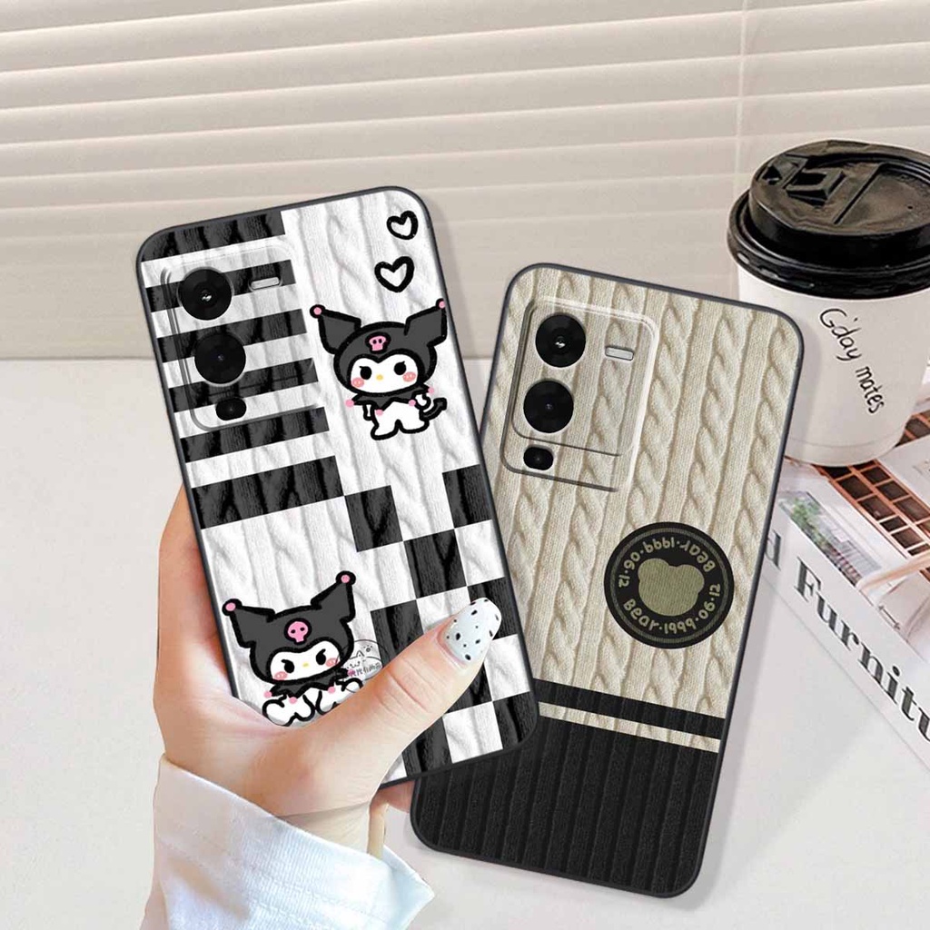Ốp lưng Vivo V25 5G/ V25E / V25 Pro / Y35 4G in hình họa tiết len Lucky Bunny,Bear,Smile