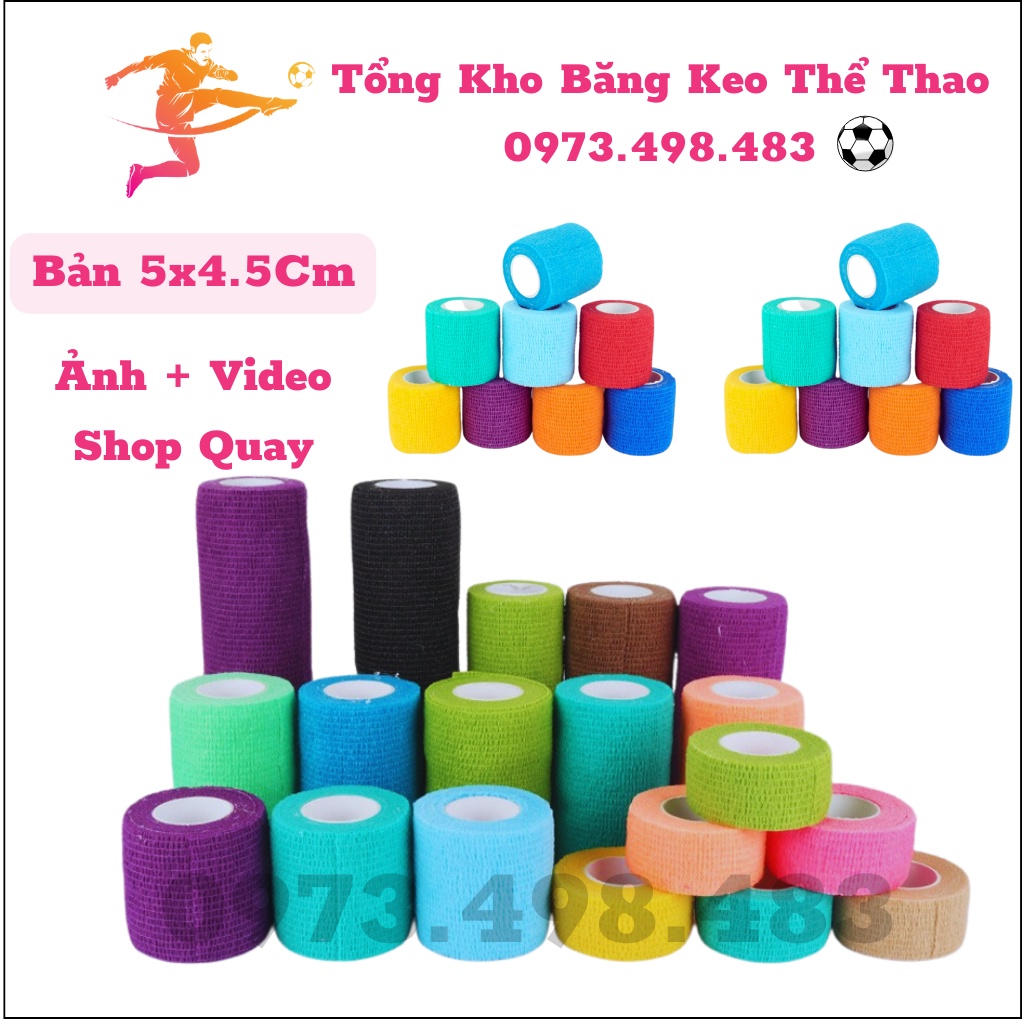 COMBO 6, 12, 18, 24 CUỘN 5CM - Băng keo thể thao, băng quấn thể thao