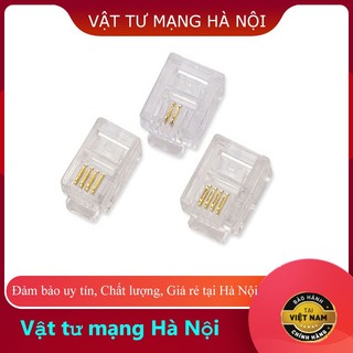 Đầu bấm, hạt điện thoại rj11 4pin chính hãng amp/commscope.